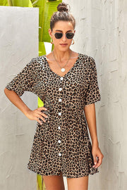 Leopard Print Button Dress - Rico Goods by Rico Suarez