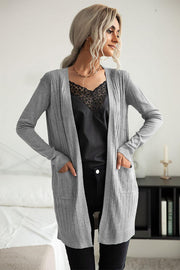 Ribbed Longline Open Front Cardigan - Rico Goods by Rico Suarez