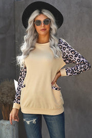 Leopard Long Sleeve Pocket Sweatshirt - Rico Goods by Rico Suarez