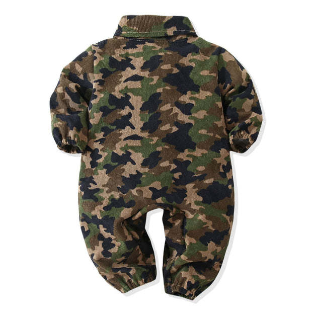 Baby Boy Camouflage Jumpsuit with Pocket