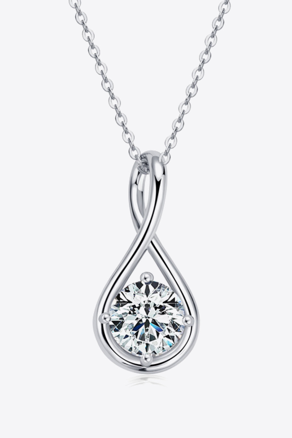 2 Carat Moissanite 925 Sterling Silver Necklace