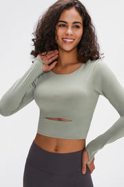 Long Sleeve Cropped Top With Sports Strap - Rico Goods by Rico Suarez