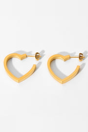 Heart-Shaped Hoop Earrings