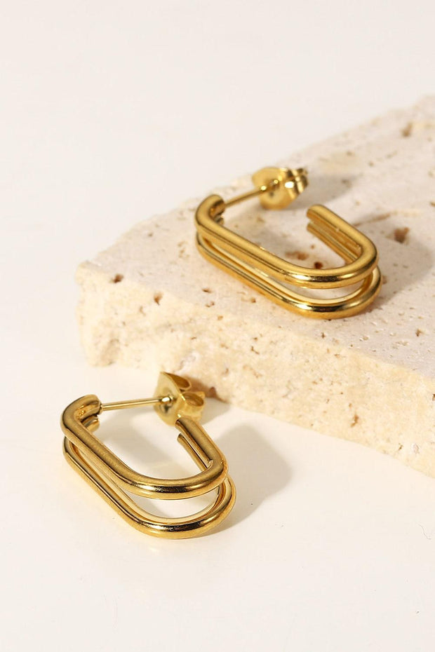Shape of You Double-Layered U-Hook Earrings - Rico Goods by Rico Suarez