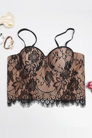 Lace Overlay Bustier with Scalloped Hem - Rico Goods by Rico Suarez