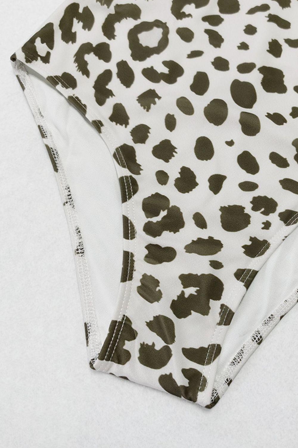 Leopard Print Cutout Lined One-Piece Swimsuit - Rico Goods by Rico Suarez