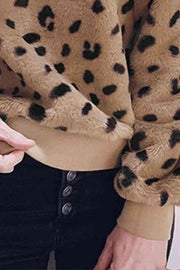 Leopard Print Fuzzy Sweatshirt - Rico Goods by Rico Suarez