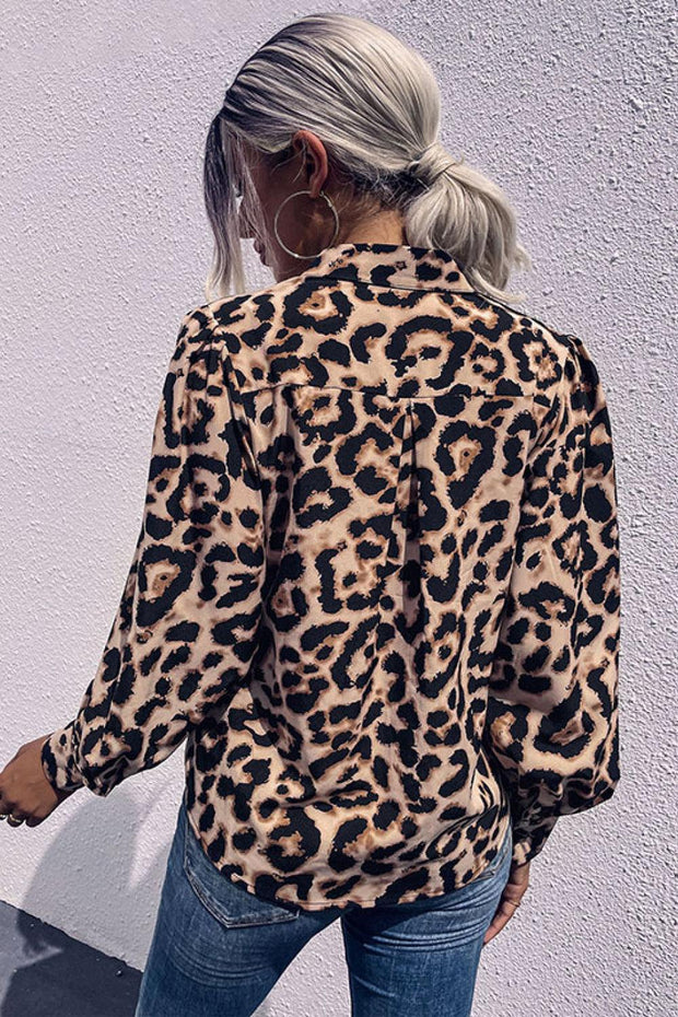 Leopard Printed Button Down Blouse - Rico Goods by Rico Suarez