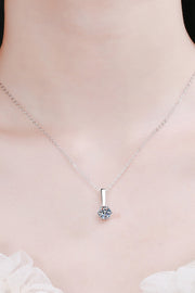 1 Carat Moissanite 925 Sterling Silver Chain-Link Necklace