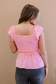 Oh My Darling Full Size Run Smocked Top