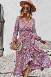 Floral Wrap Tied Swing Maxi Dress