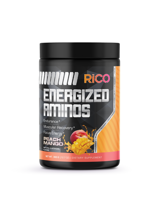Energized Aminos (Peach Mango) – 40 Servings - Rico Goods by Rico Suarez