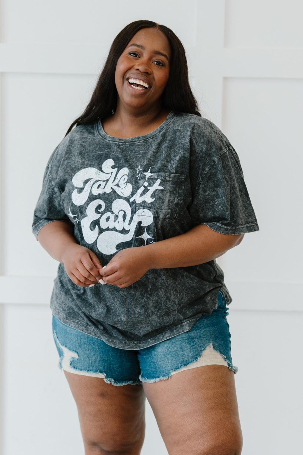 Sew In Love Take It Easy Full Size Run Graphic Tee - Rico Goods by Rico Suarez