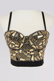 Mirrored and Beaded Crop Top - Rico Goods by Rico Suarez