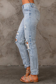 Distressed Straight Legs with Pockets