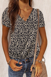 Leopard Print V-Neck T-Shirt - Rico Goods by Rico Suarez